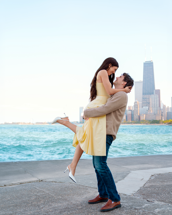 Couples Photo Shoot at North Ave Beach in Chicago by Pivot Port