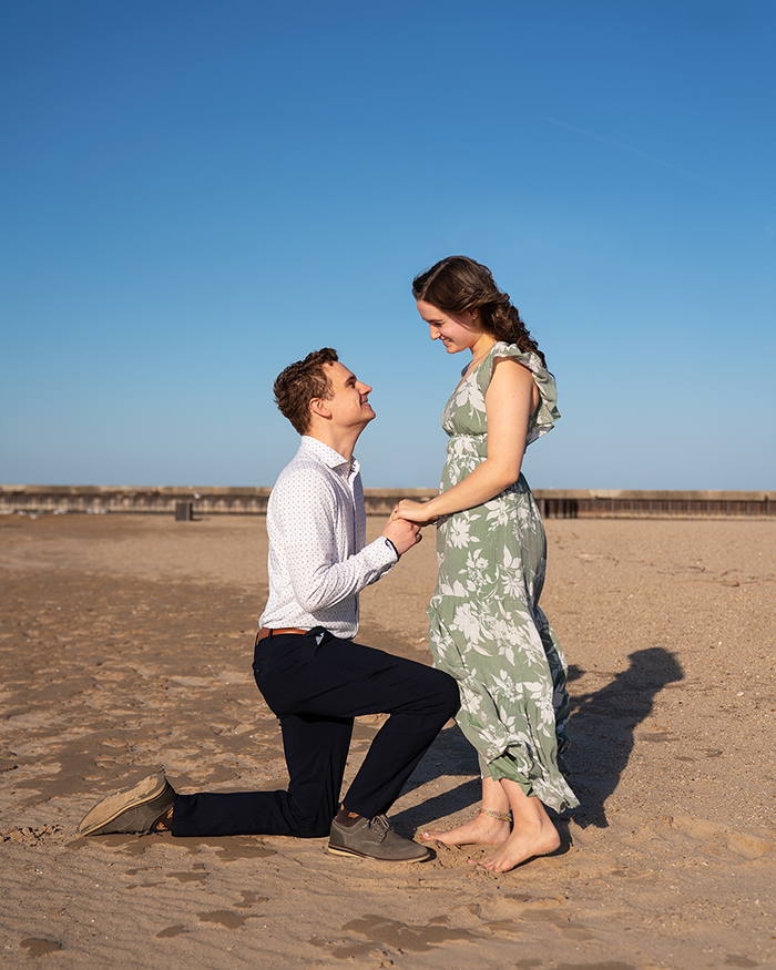 Silas & Riley Proposal at North Ave Beach by Pivot Port.